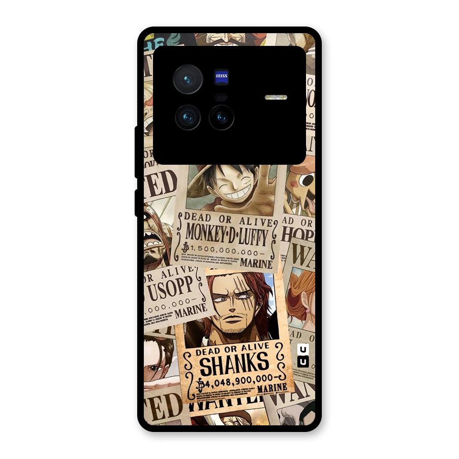 One Piece Most Wanted Glass Back Case for Vivo X80
