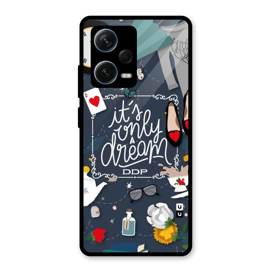Only A Dream Glass Back Case for Redmi Note 12 Pro Plus 5G