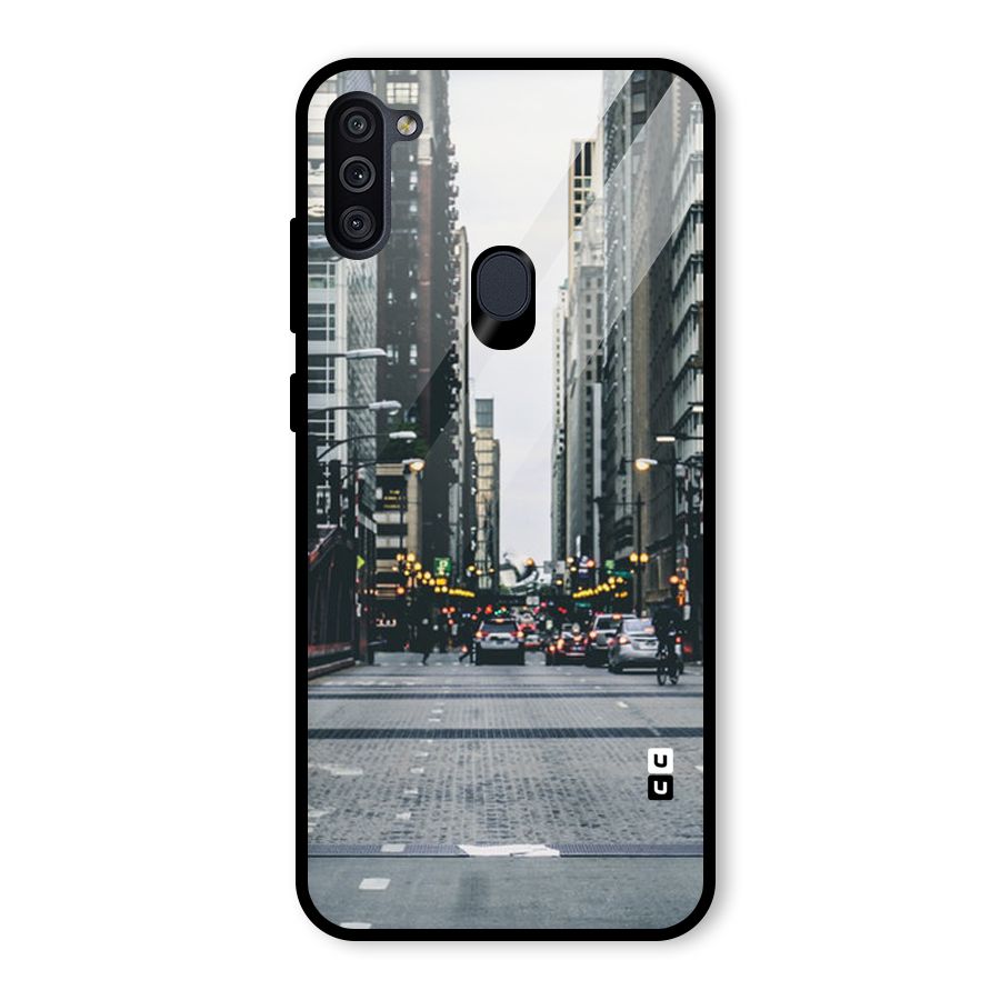 Only Streets Glass Back Case for Galaxy M11