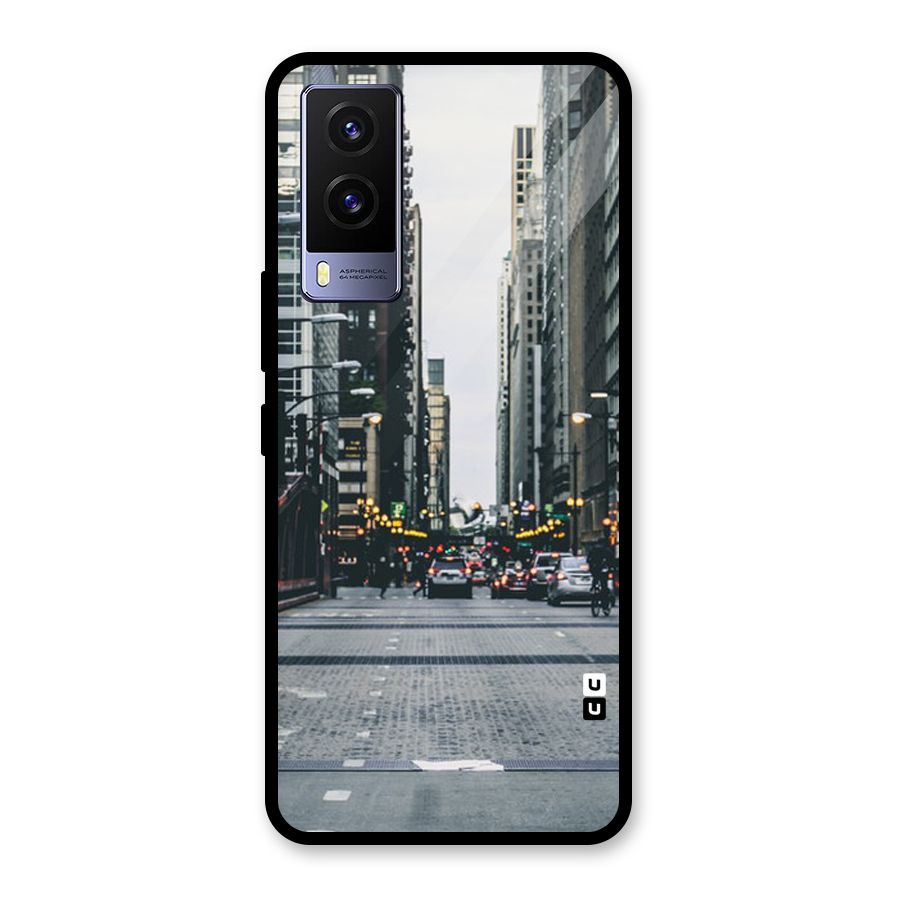 Only Streets Glass Back Case for Vivo V21e 5G