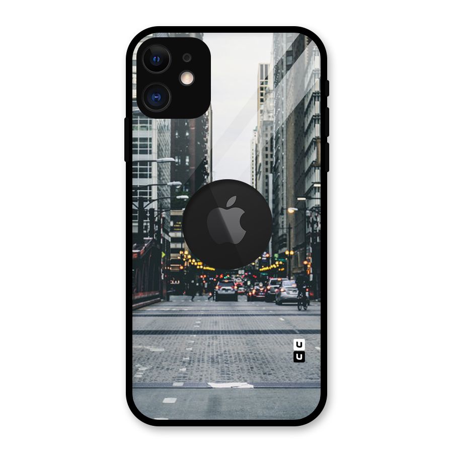 Only Streets Glass Back Case for iPhone 11 Logo Cut