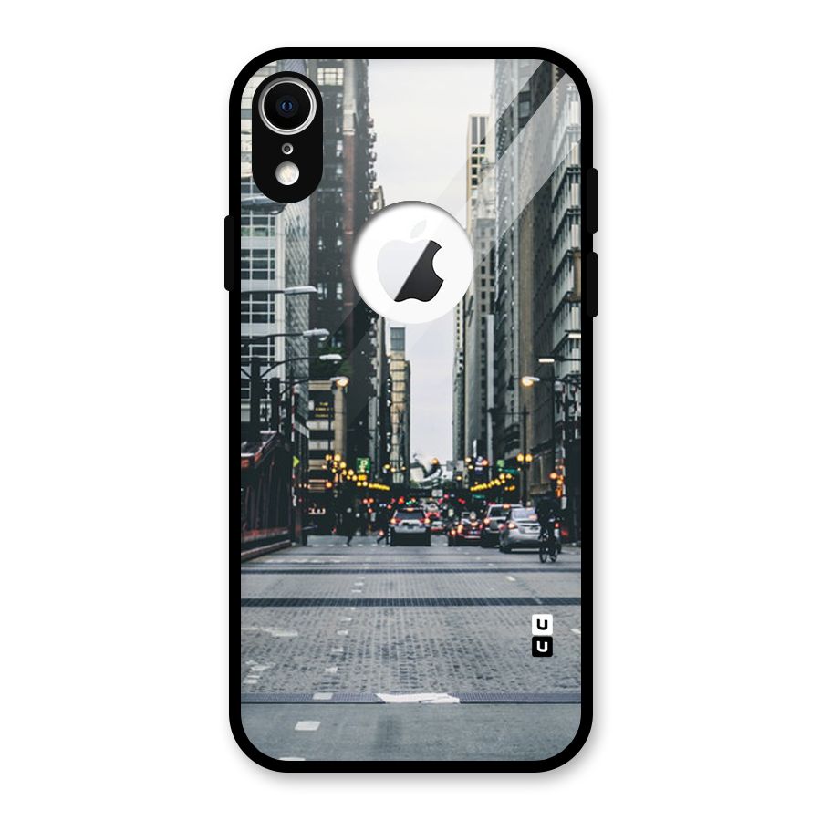 Only Streets Glass Back Case for iPhone XR Logo Cut