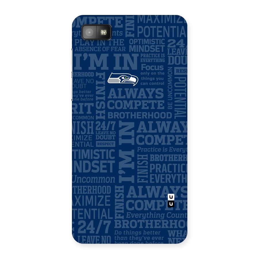 Optimistic Blue Back Case for Blackberry Z10