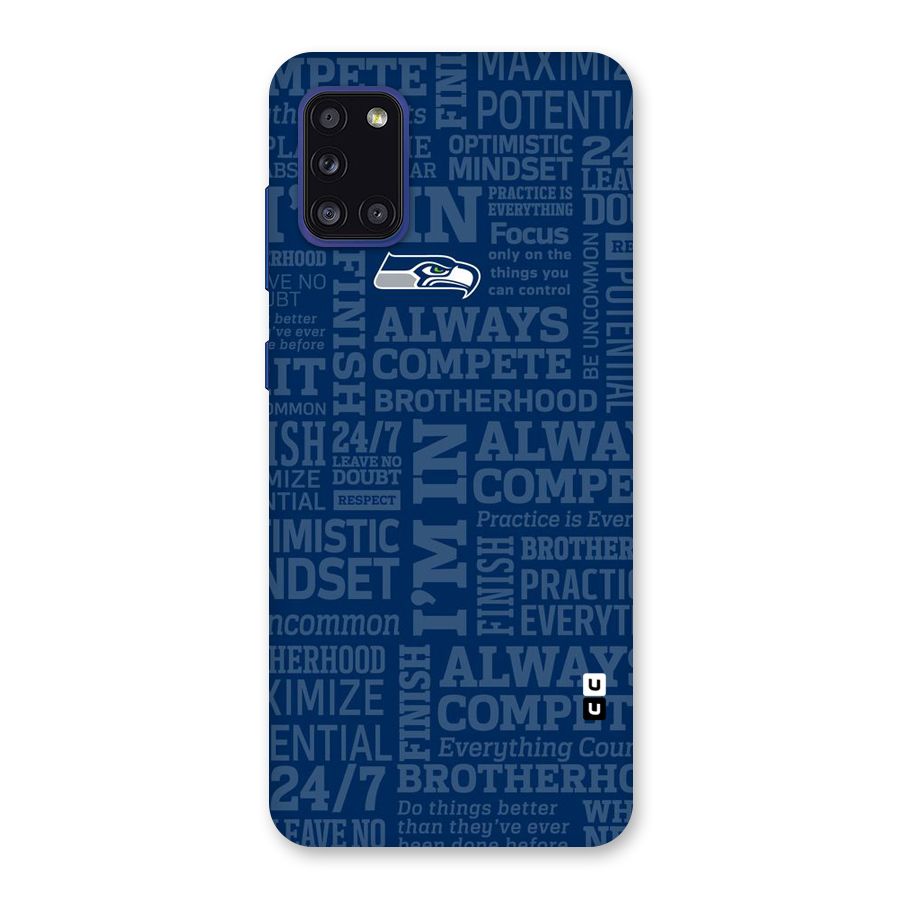 Optimistic Blue Back Case for Galaxy A31