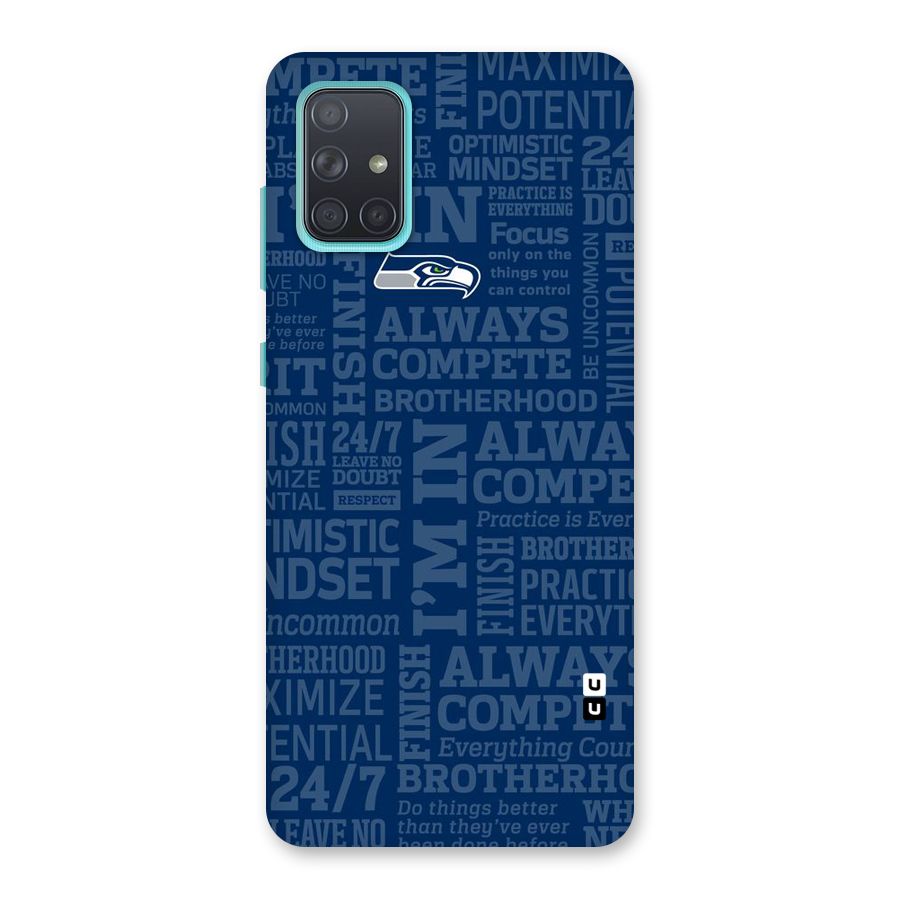 Optimistic Blue Back Case for Galaxy A71
