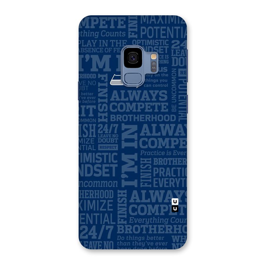 Optimistic Blue Back Case for Galaxy S9