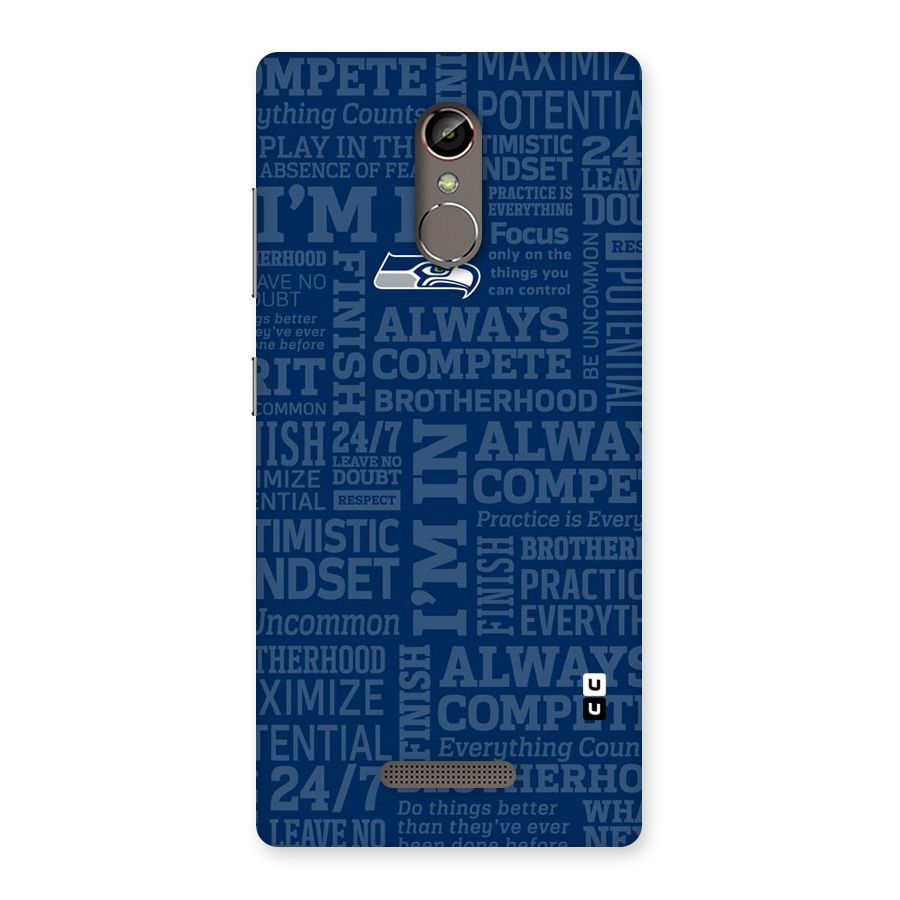 Optimistic Blue Back Case for Gionee S6s