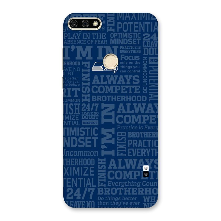 Optimistic Blue Back Case for Honor 7A