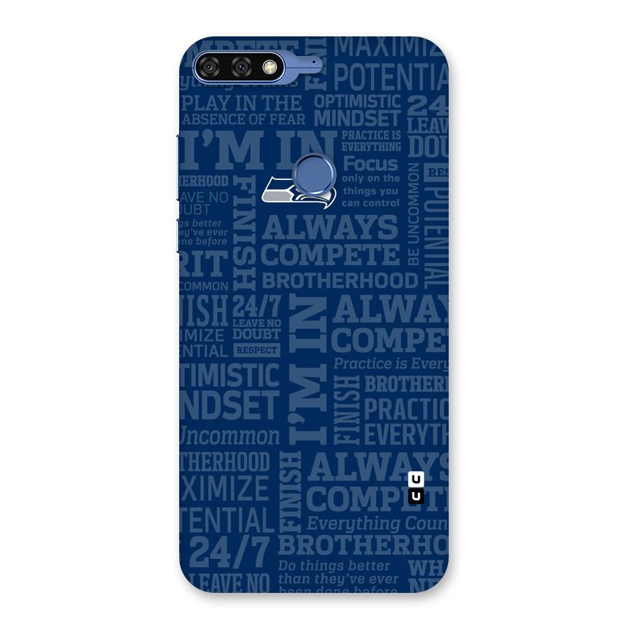 Optimistic Blue Back Case for Honor 7C