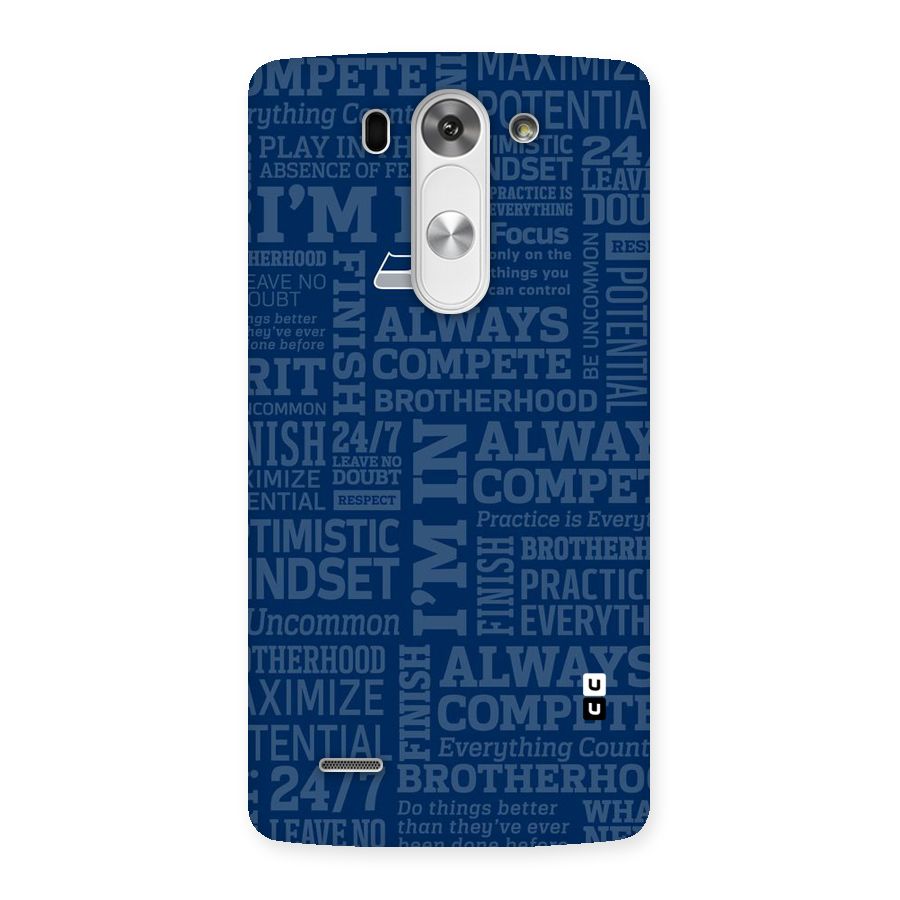 Optimistic Blue Back Case for LG G3 Beat
