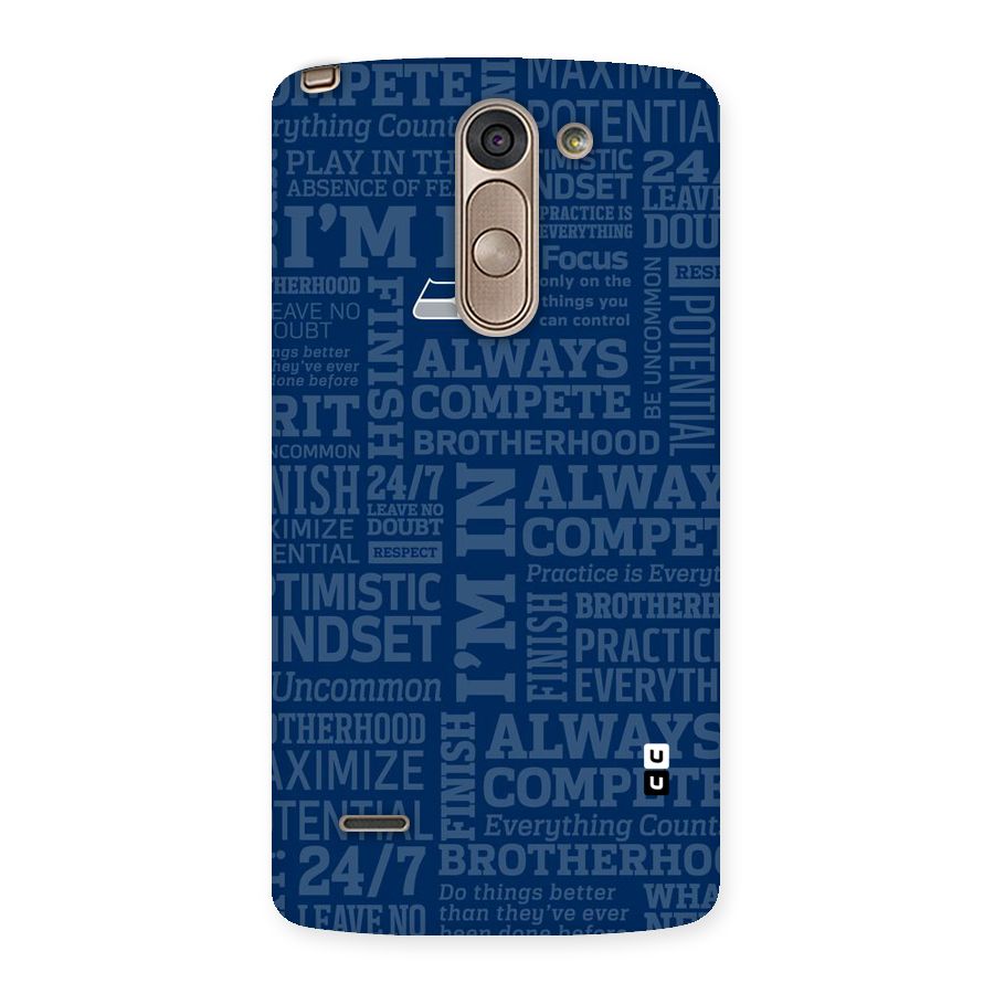 Optimistic Blue Back Case for LG G3 Stylus
