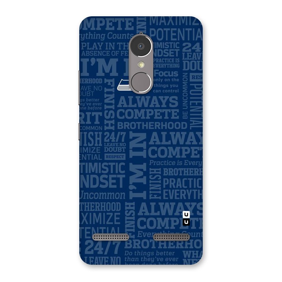 Optimistic Blue Back Case for Lenovo K6