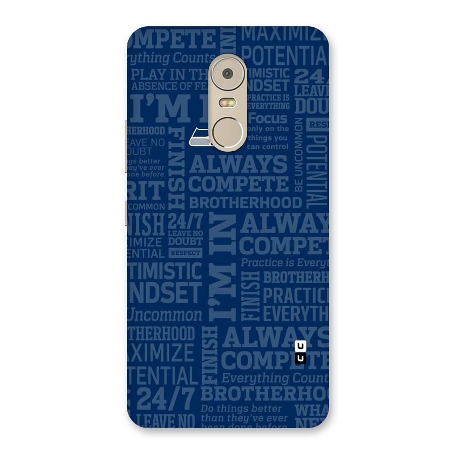 Optimistic Blue Back Case for Lenovo K6 Note