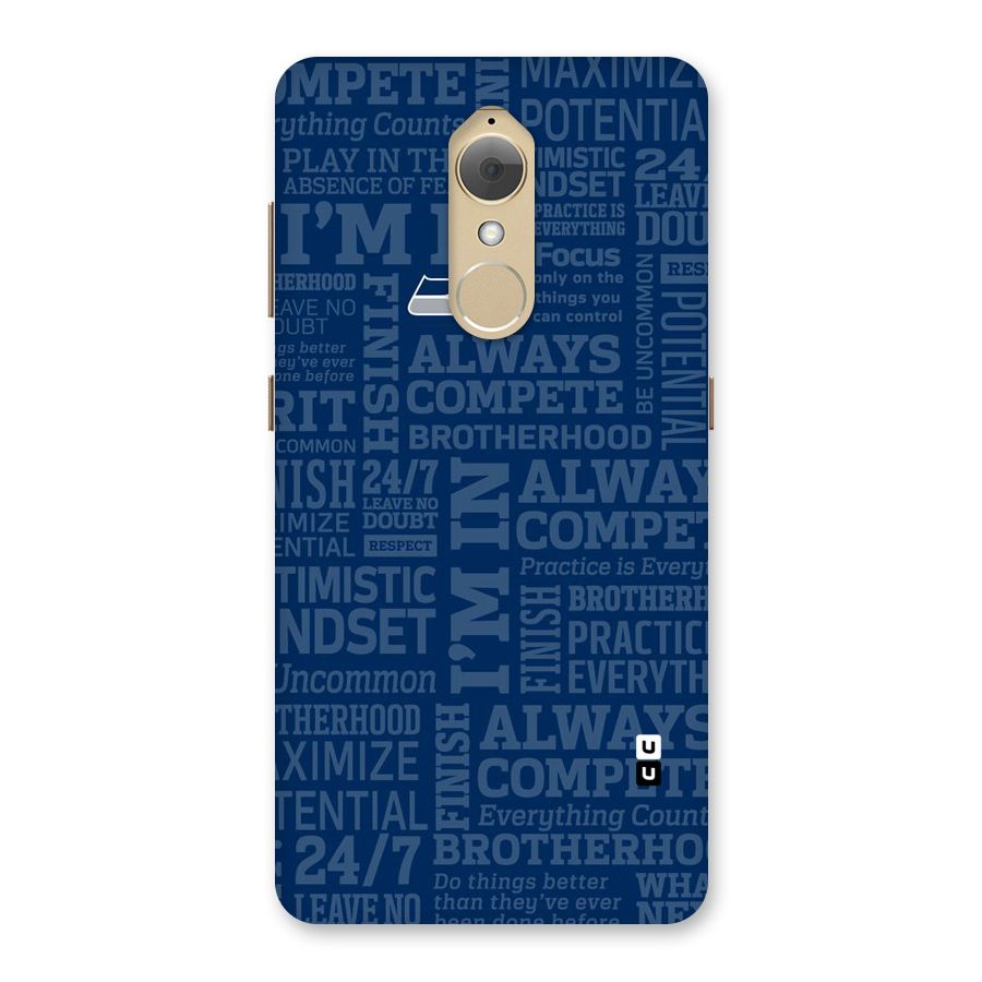 Optimistic Blue Back Case for Lenovo K8