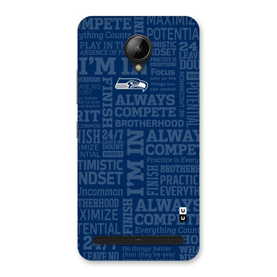Optimistic Blue Back Case for Lenovo C2