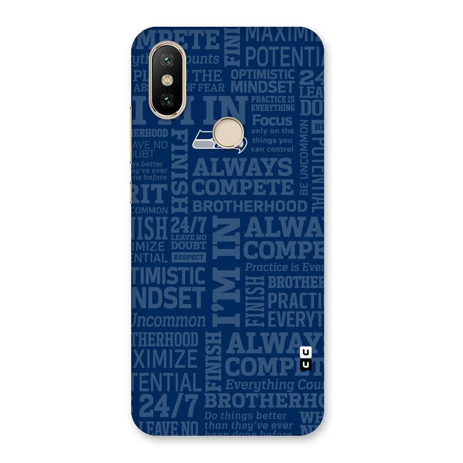 Optimistic Blue Back Case for Mi A2