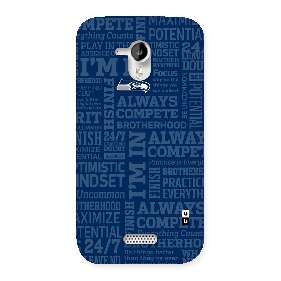 Optimistic Blue Back Case for Micromax Canvas HD A116