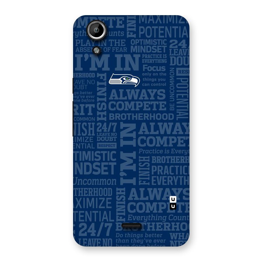 Optimistic Blue Back Case for Micromax Canvas Selfie Lens Q345