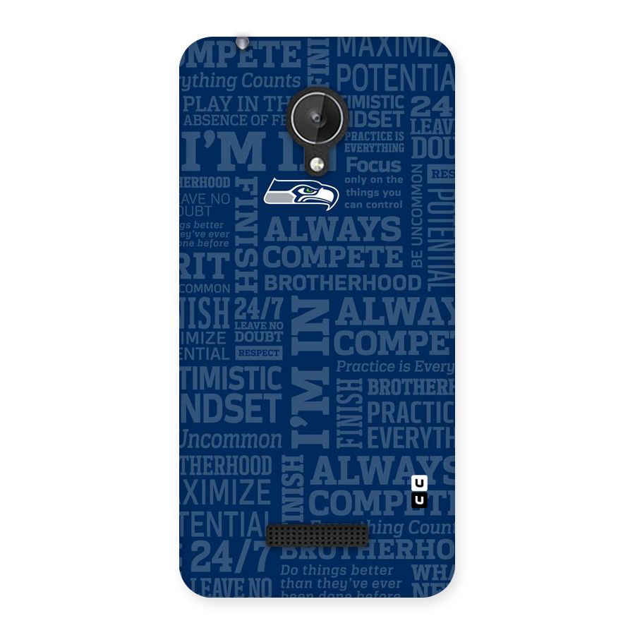 Optimistic Blue Back Case for Micromax Canvas Spark Q380