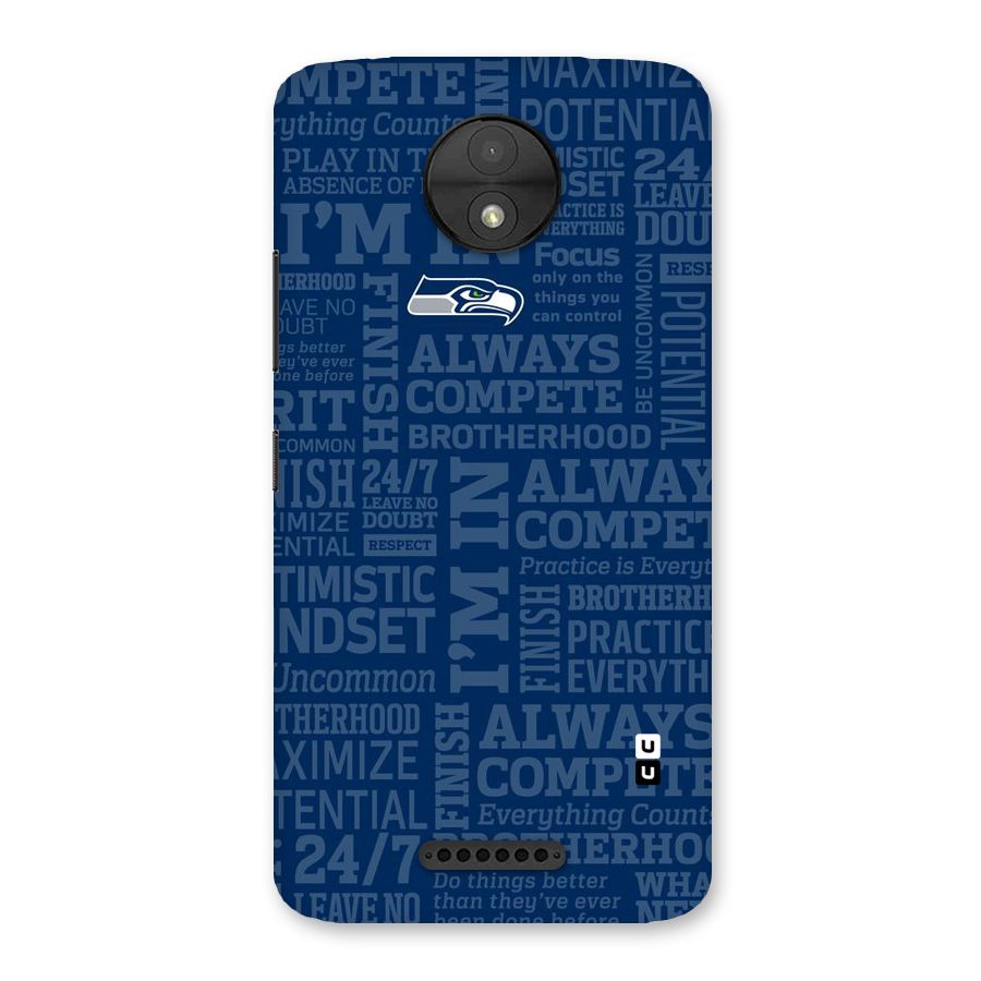 Optimistic Blue Back Case for Moto C