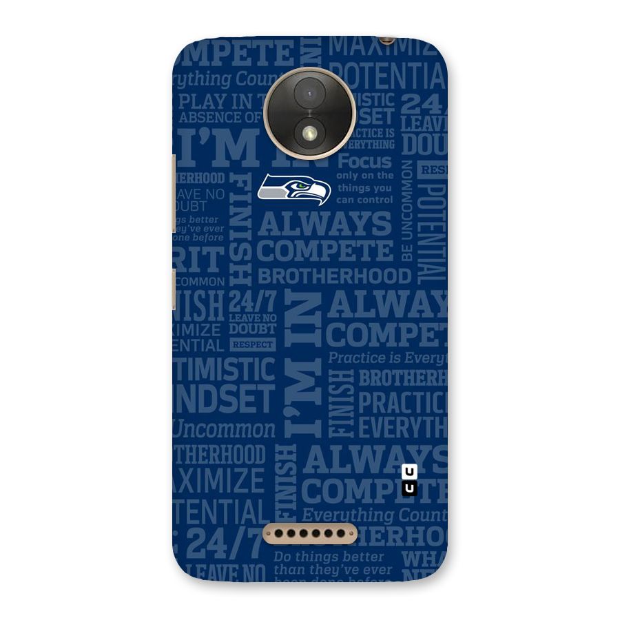 Optimistic Blue Back Case for Moto C Plus