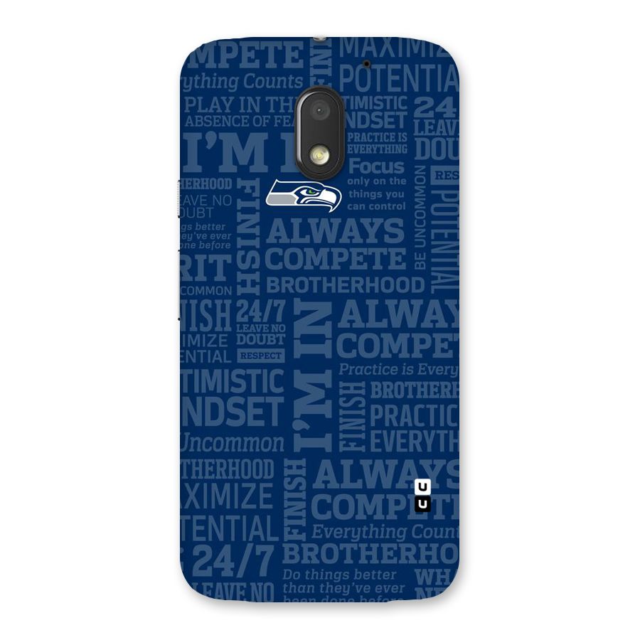 Optimistic Blue Back Case for Moto E3 Power