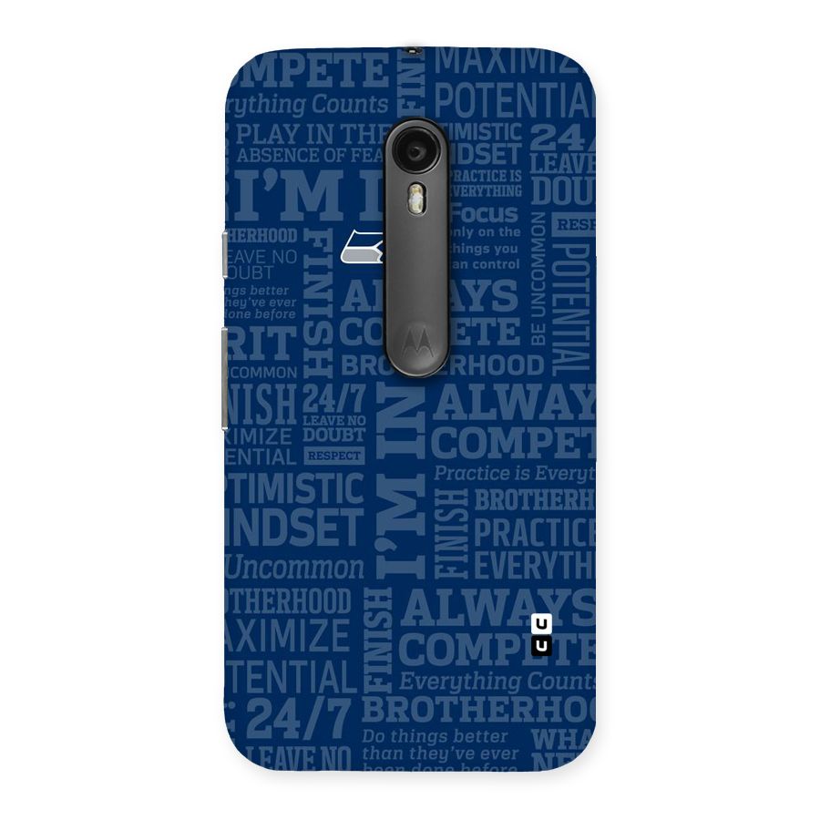Optimistic Blue Back Case for Moto G3