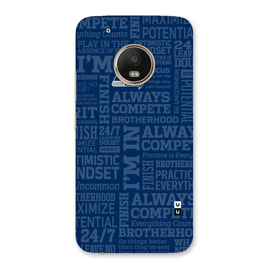 Optimistic Blue Back Case for Moto G5 Plus
