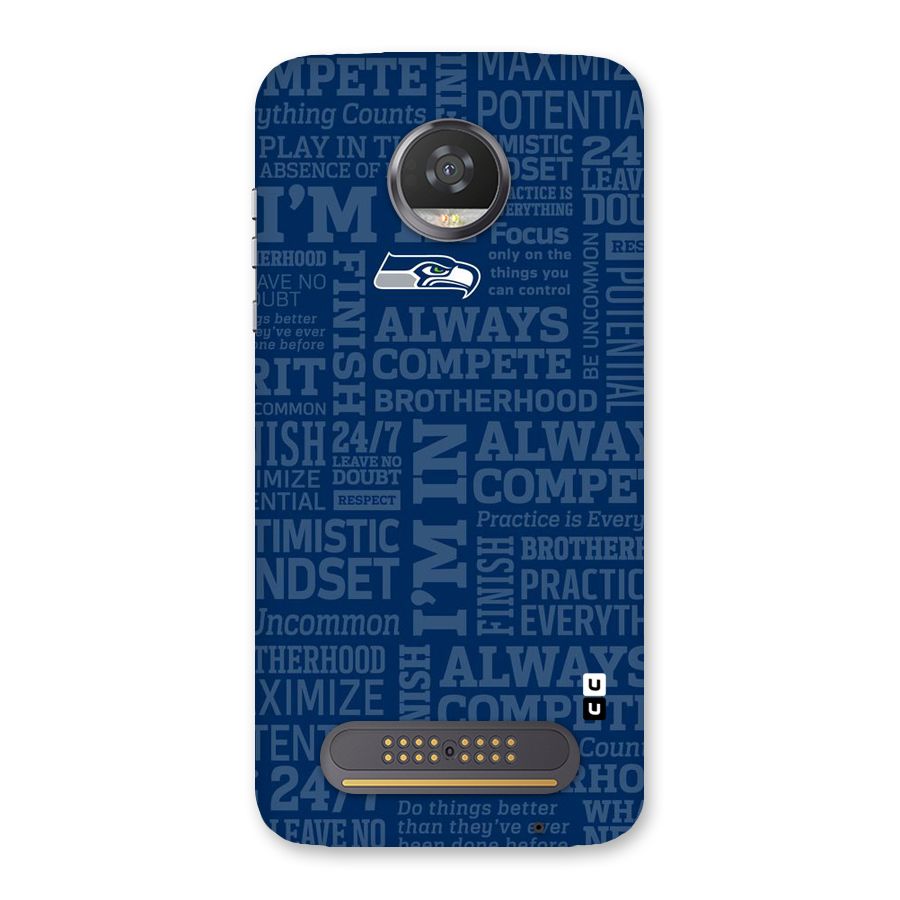 Optimistic Blue Back Case for Moto Z2 Play
