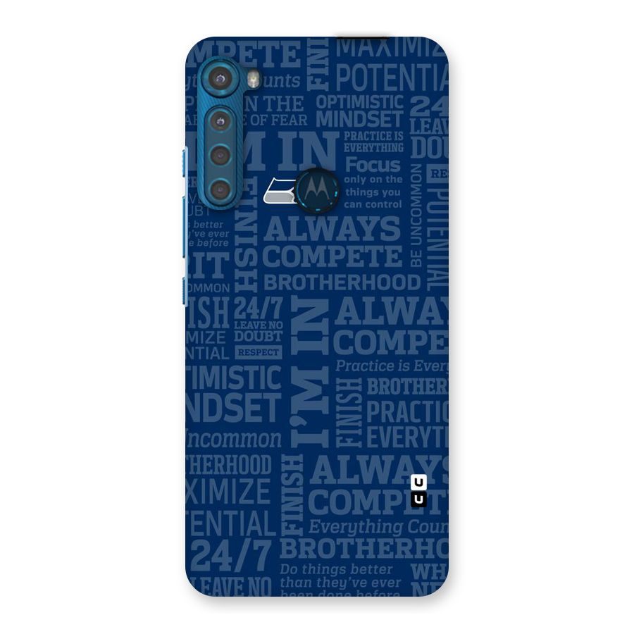 Optimistic Blue Back Case for Motorola One Fusion Plus