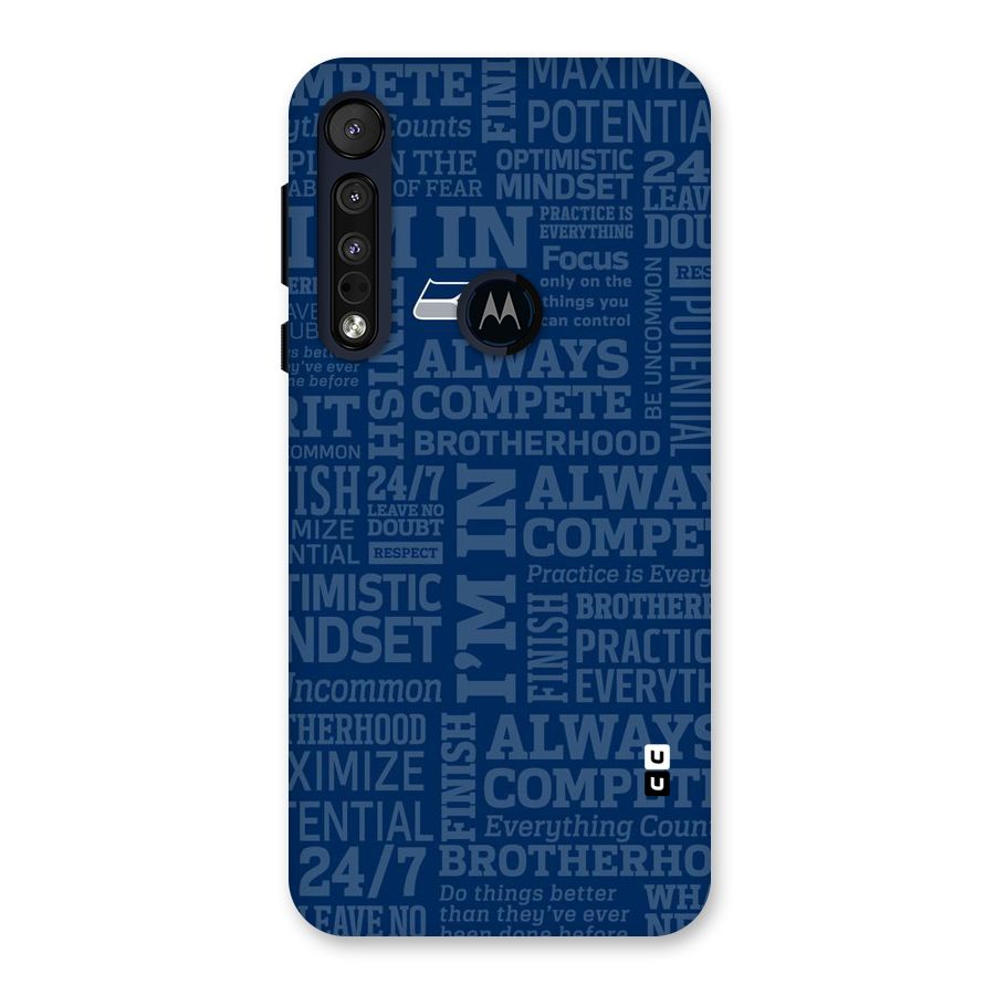 Optimistic Blue Back Case for Motorola One Macro
