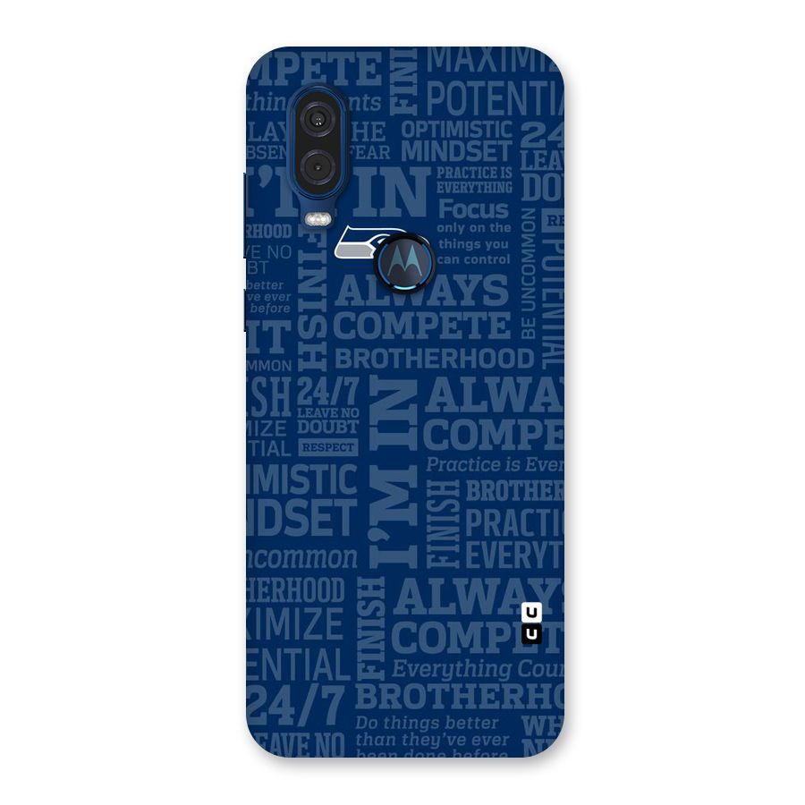 Optimistic Blue Back Case for Motorola One Vision