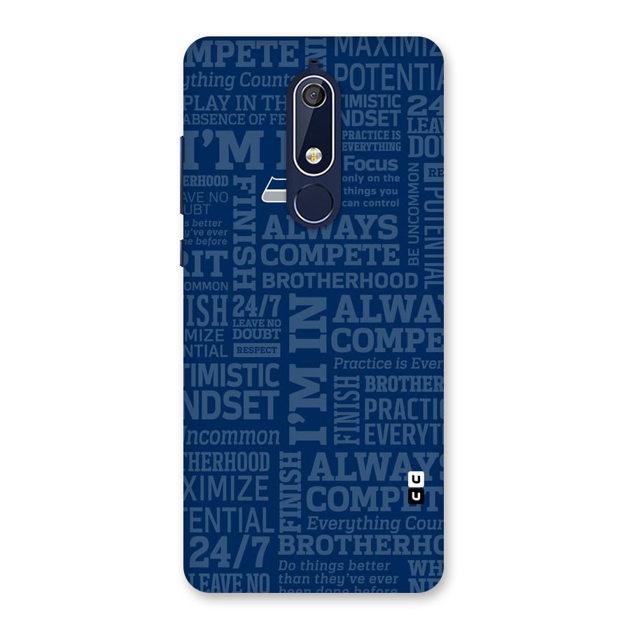 Optimistic Blue Back Case for Nokia 5.1