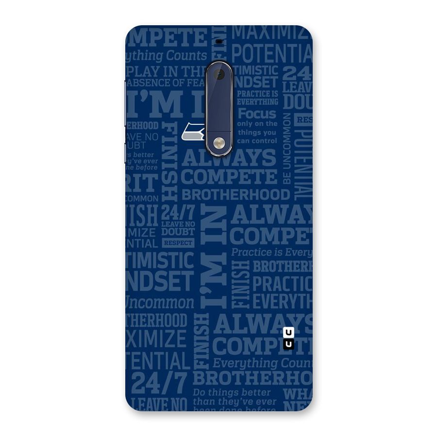 Optimistic Blue Back Case for Nokia 5