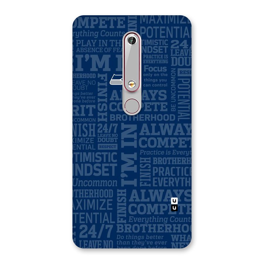 Optimistic Blue Back Case for Nokia 6.1