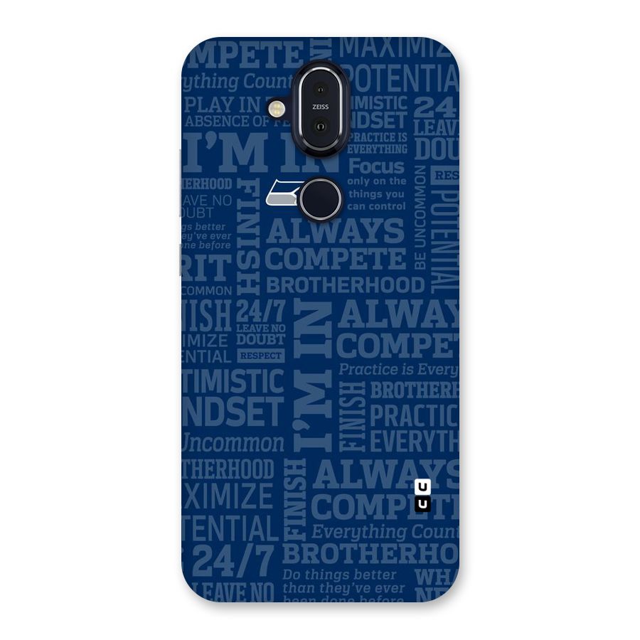 Optimistic Blue Back Case for Nokia 8.1