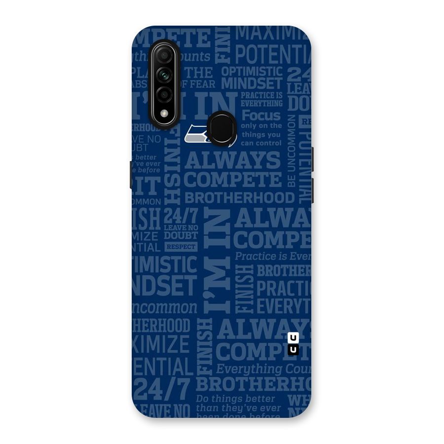 Optimistic Blue Back Case for Oppo A31