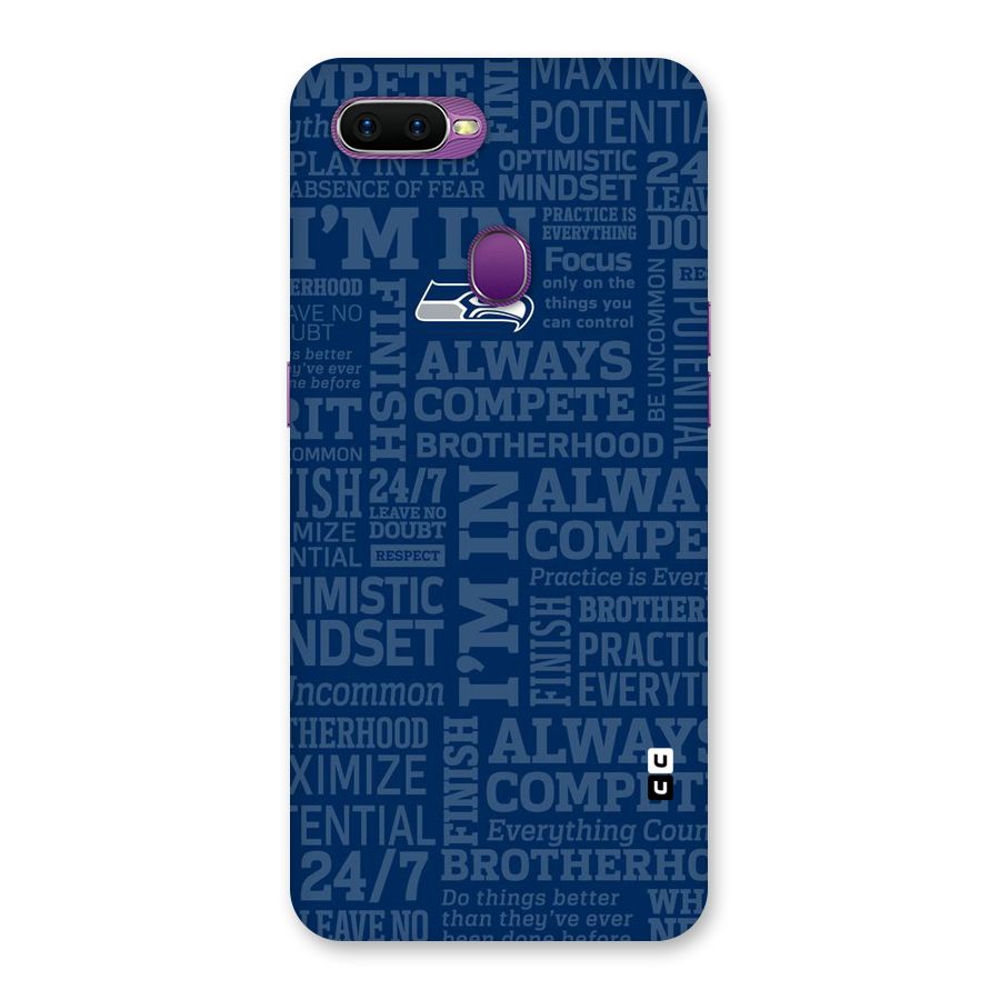 Optimistic Blue Back Case for Oppo F9