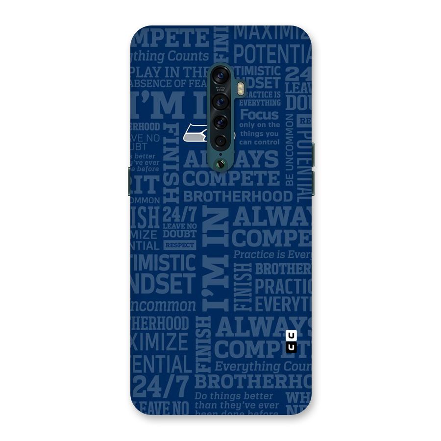 Optimistic Blue Back Case for Oppo Reno2