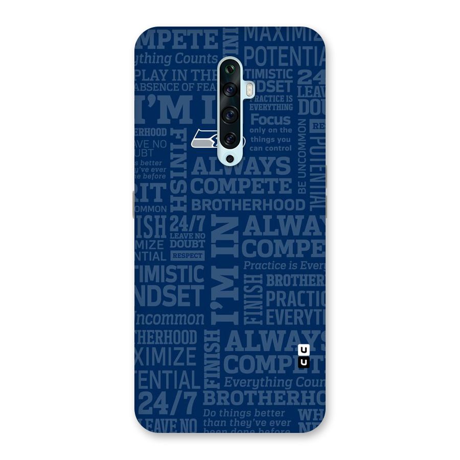 Optimistic Blue Back Case for Oppo Reno2 F