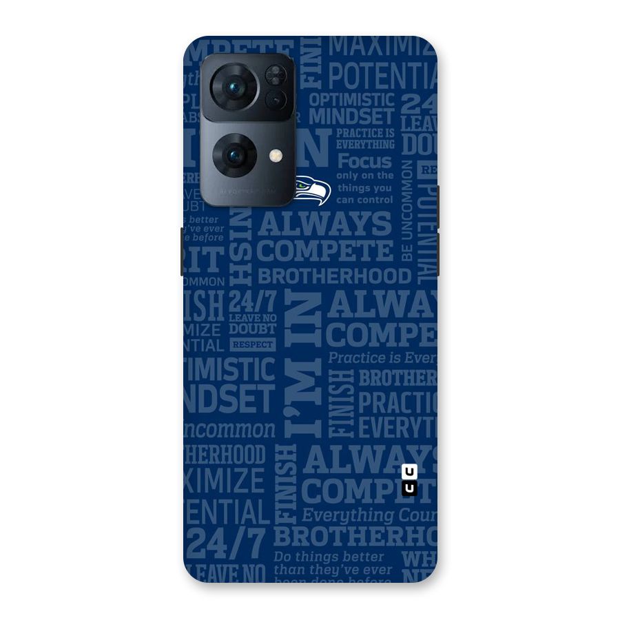 Optimistic Blue Back Case for Oppo Reno7 Pro 5G