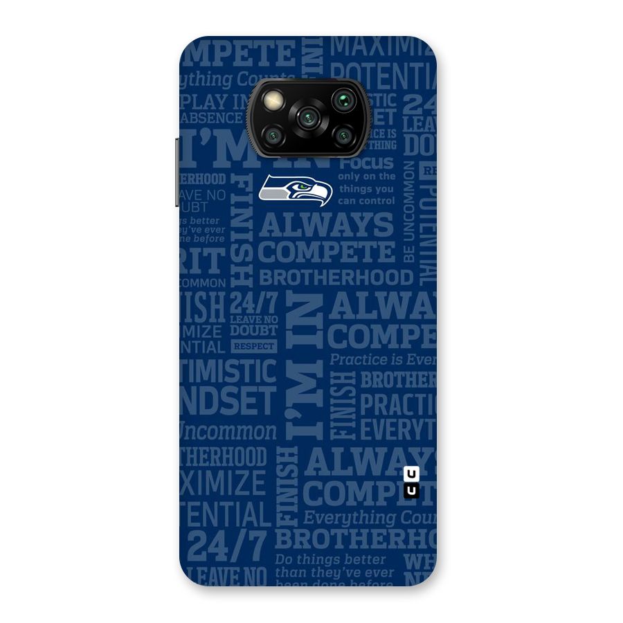 Optimistic Blue Back Case for Poco X3