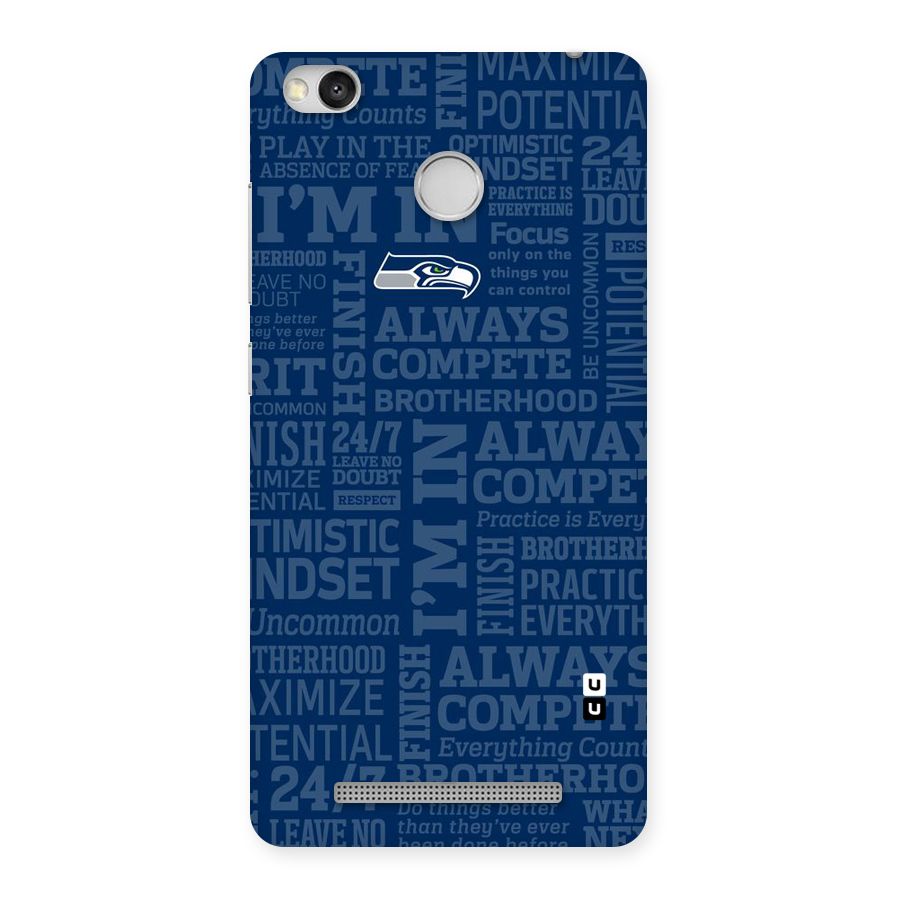 Optimistic Blue Back Case for Redmi 3S Prime