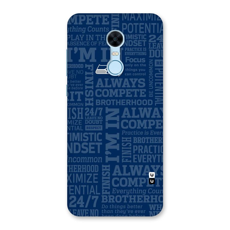 Optimistic Blue Back Case for Redmi Note 5