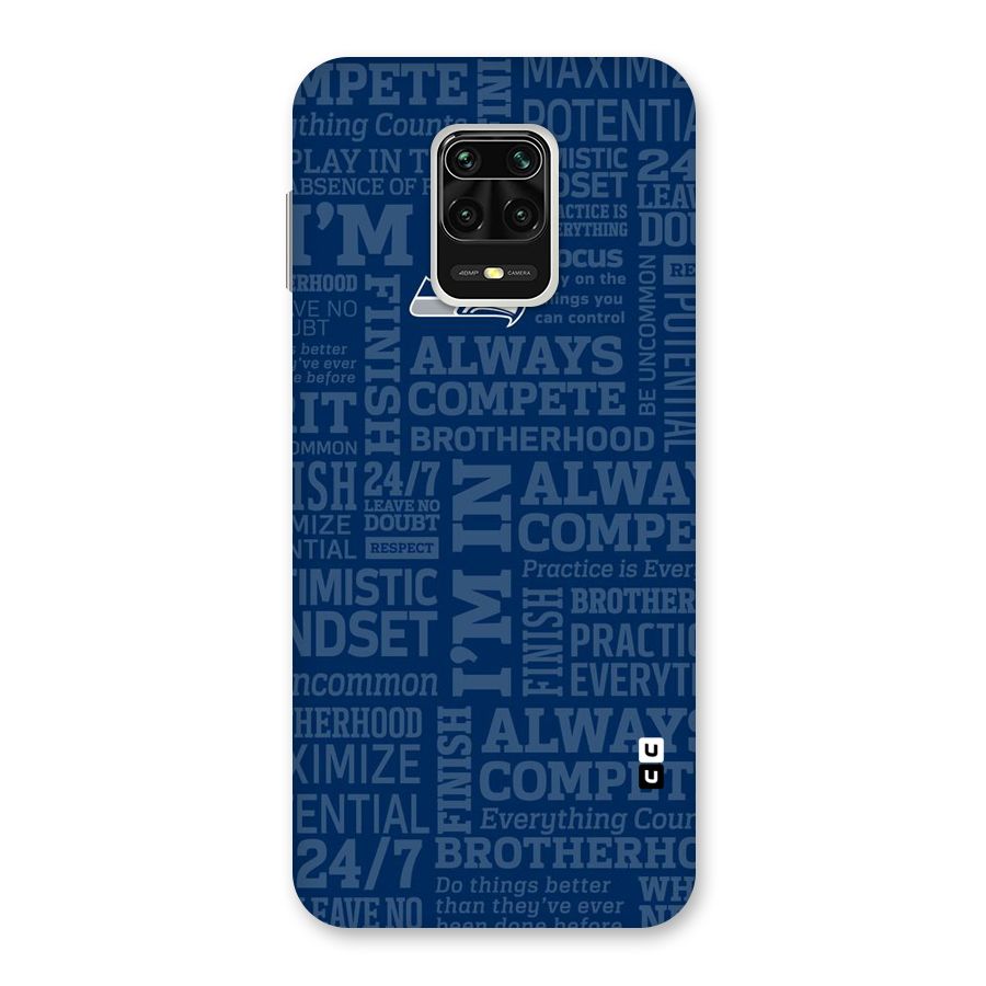 Optimistic Blue Back Case for Redmi Note 9 Pro