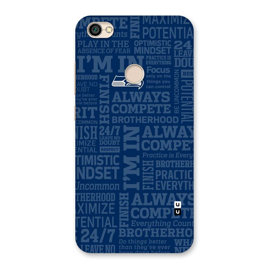 Optimistic Blue Back Case for Redmi Y1 2017