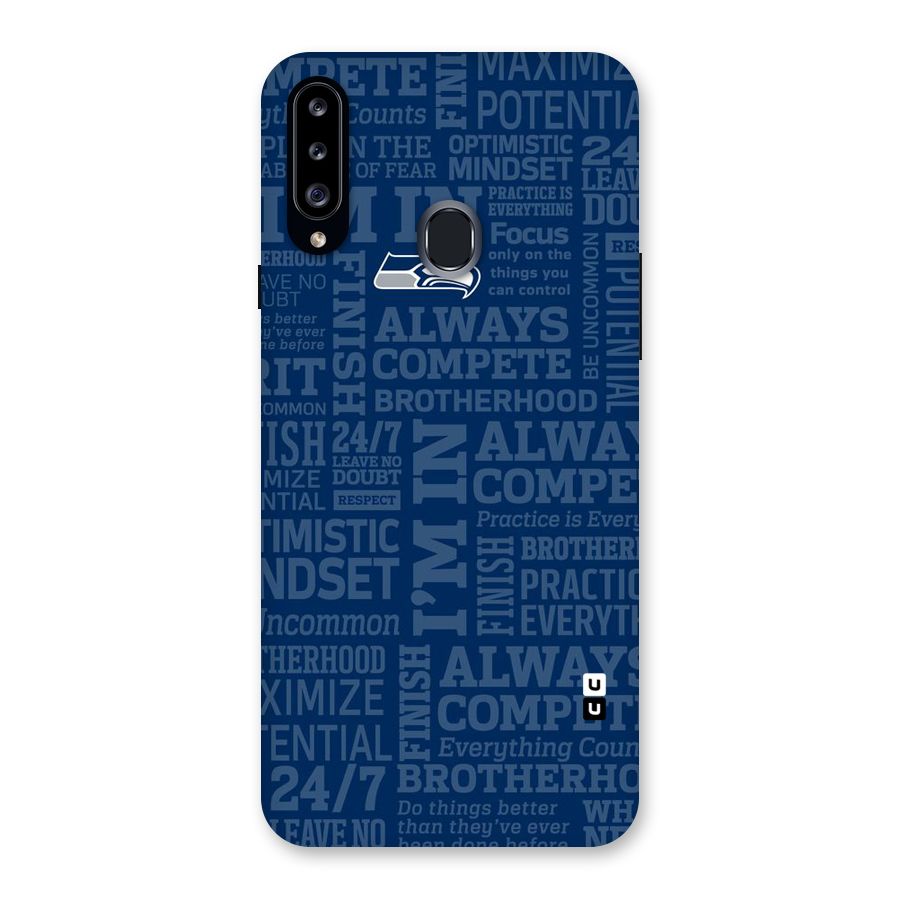 Optimistic Blue Back Case for Samsung Galaxy A20s