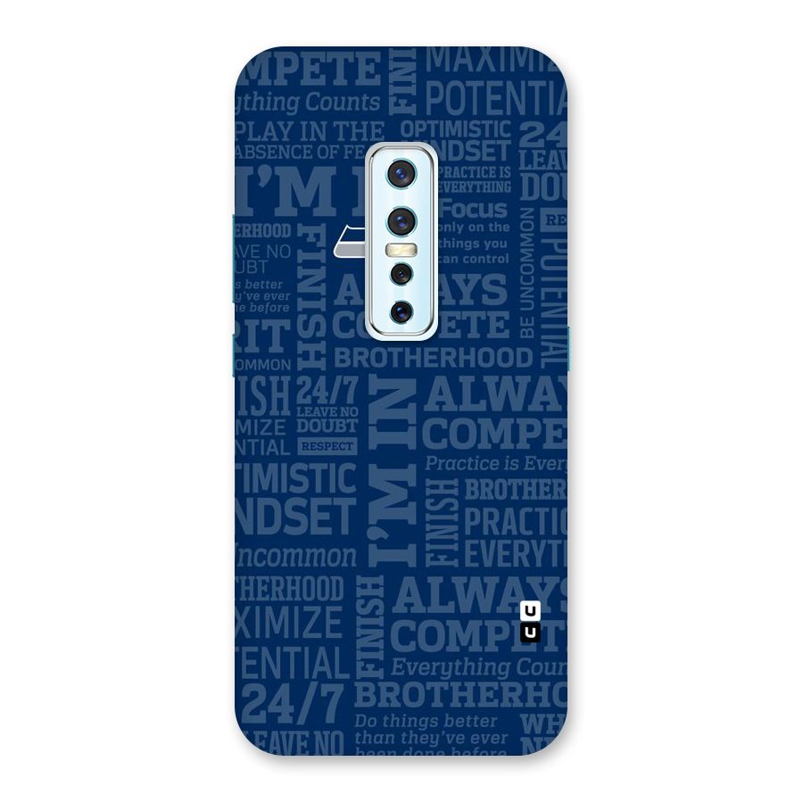 Optimistic Blue Back Case for Vivo V17 Pro