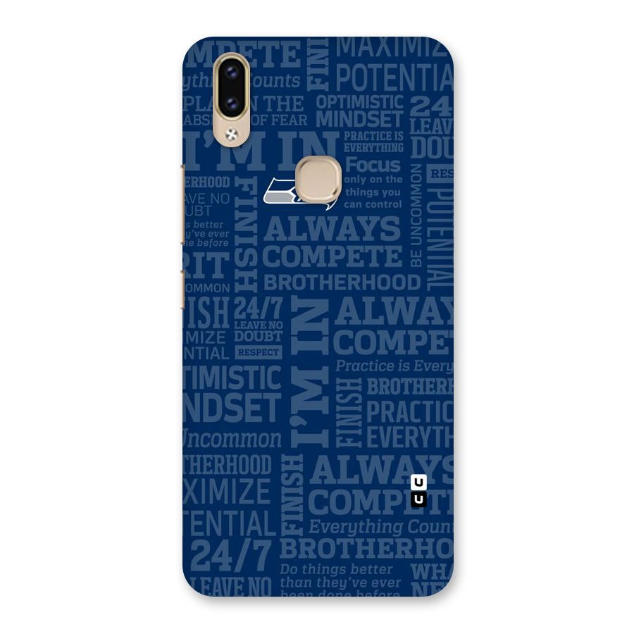 Optimistic Blue Back Case for Vivo V9 Youth