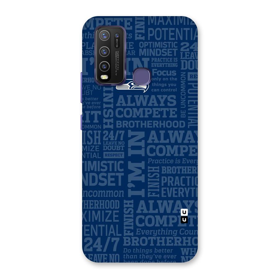 Optimistic Blue Back Case for Vivo Y30